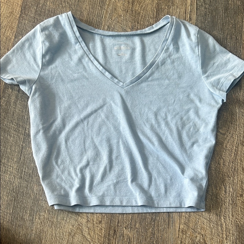 Wild Fable light blue  Crop Fitted T-Shirt